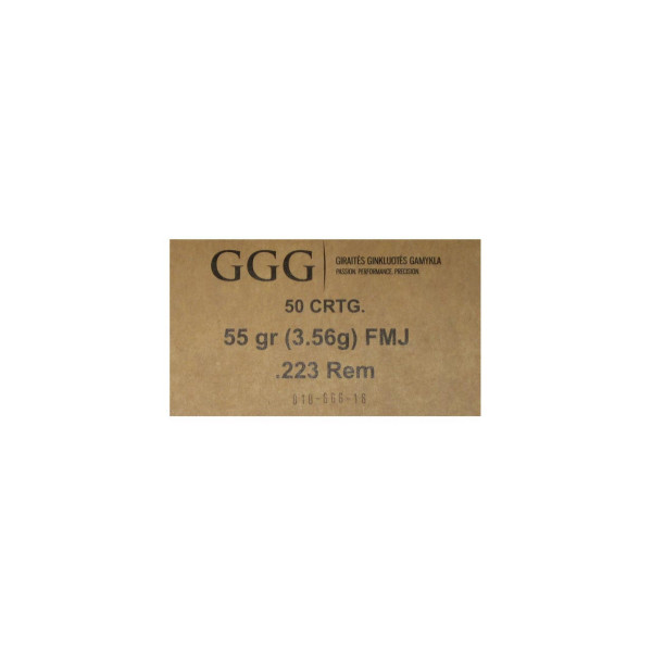 GGG - Cartouches .223 REM. FMJ 55GR (x1000) 